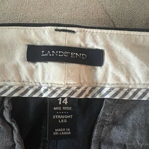 Lands' End Women’s Navy Straight-Leg Chinos